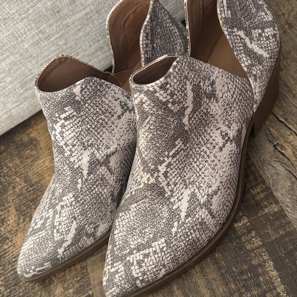 Snakeskin Ankle Boots